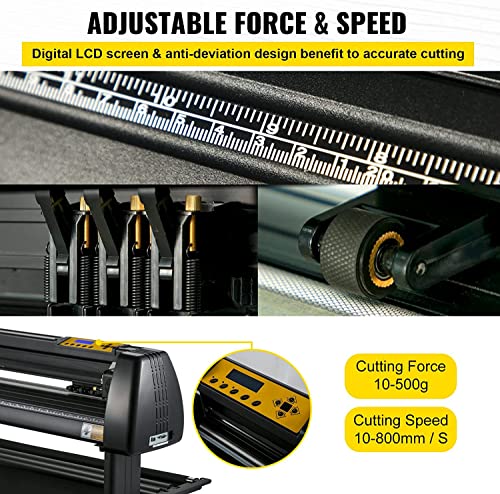 VEVOR Heat Press Machine, 15 x 15 Inch, 6 in 1 Combo Swing Away T-Shirt Sublimation Transfer Printer and Vinyl Cutter 34 inch Plotter Machine with VEVOR