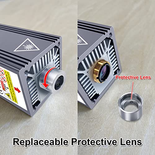 Laser Module with Air Assist, 80W Laser Engraving Cutting Module for Wood, 10W Output Power, Built in FAC, Compressed Spot CNC Carving DIY Laser LASER TREE