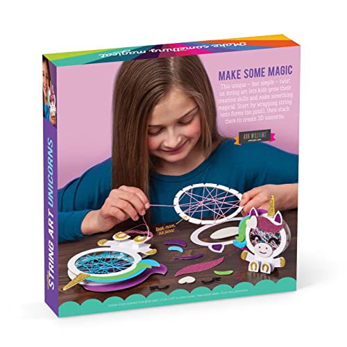 Craft-tastic Stacked String Art Unicorns – Craft Kit Makes 2 Magical Unicorns - 6+ Craft-tastic