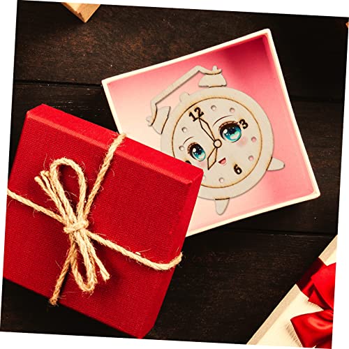 Hohopeti 5 Packs Unfinished Wooden Clock Cutouts Wooden Embellishments Wood Clock Cutouts unpainted Clock Cutouts Wood Coasters Educational Toys Hohopeti
