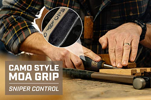 Spec Ops Tools Wood Chisel, 1" Blade, High-Carbon Steel Blade, Shock-Absorbing Grip Spec Ops