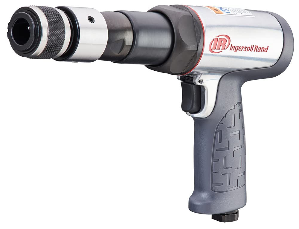 Ingersoll Rand 119MAX Long-Barrel Air Hammer, Quick Change Retainer, Anti Vibration Power Tool, Comfort Grip, Lightweight, Gray Ingersoll Rand