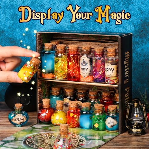 UOMTFAI Mystery Potion Craft Kit for Kids, Mix 20 Magic Wizard Potion, Creative Christmas Decorations Birthday Gifts Toys for Boys and Girls Age 6 7 UOMTFAI