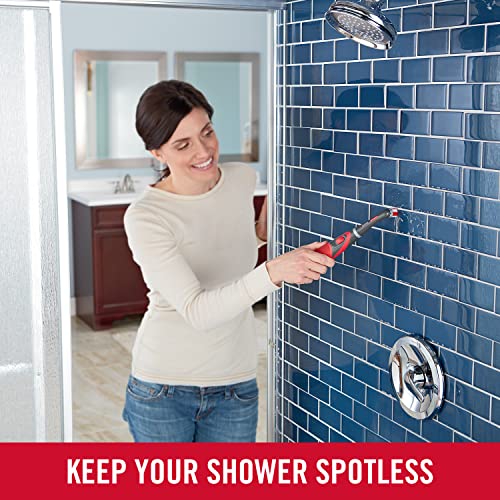 Rubbermaid Reveal Cordless Battery Power Scrubber, Gray/Red, Multi-Purpose Scrub Brush Cleaner for Grout/Tile/Bathroom/Shower/Bathtub, Water Rubbermaid