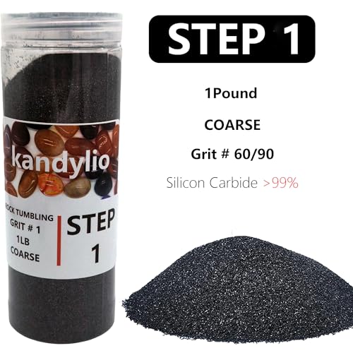Kandylio Rock Tumbler Grit Kit 4 Lbs. 4-Steps Rock Tumbling Grit and Polish Refill,Polish Up to 30 lbs. of Rocks, Rock Polishing Grit Media for Any Kandylio