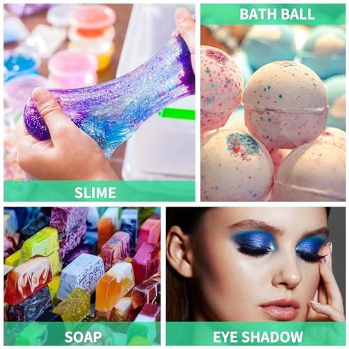 Yipoyilo Mica Powder - 100g Mica Powder for Epoxy Resin - Metallic Color Pigment for Resin, Soap, Bath Bombs, Eye Shadow, Nails, DIY Crafting Yipoyilo