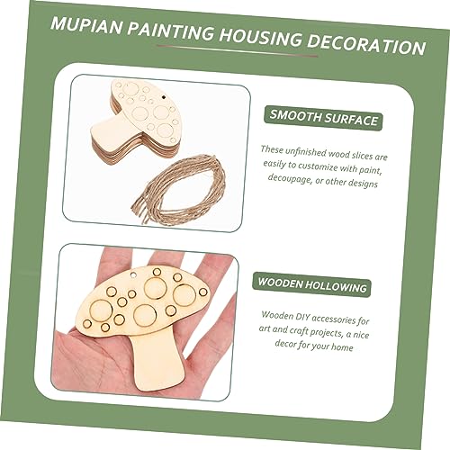 Unomor 250 Sets Chrysanthemum on Blank Wood Chip Crafts Flower Unfinished Wood Cutouts Unfinished Wood Discs Unfinished Spring Wooden Cutouts Unomor