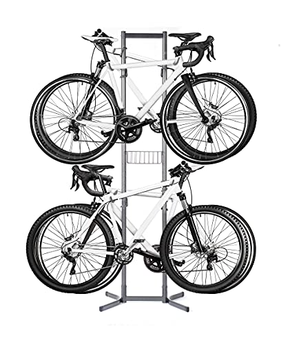 Standing Bike Rack by Delta Cycle - Tool-Free Adjustable Bike Floor Stand for Mountain, Fat Tire, Road Bikes, Freestanding Bike Stand for Garage Delta Cycle & Home