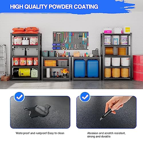 SFTORMAS 18" D X 47.24" W X 78" H Garage Shelving,5-Tier Adjustable Heavy Duty Garage Storage Shelves,for Garage Kitchen Office Warehouse Basement SFTORMAS