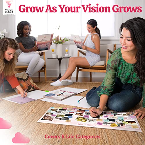 Vision Board Magazine Kit – Adult Mood Board & Scrapbook Supplies Kit - Over 500 Beautiful Pictures & Motivating Words – Includes Planner Activities The Vision Cloud