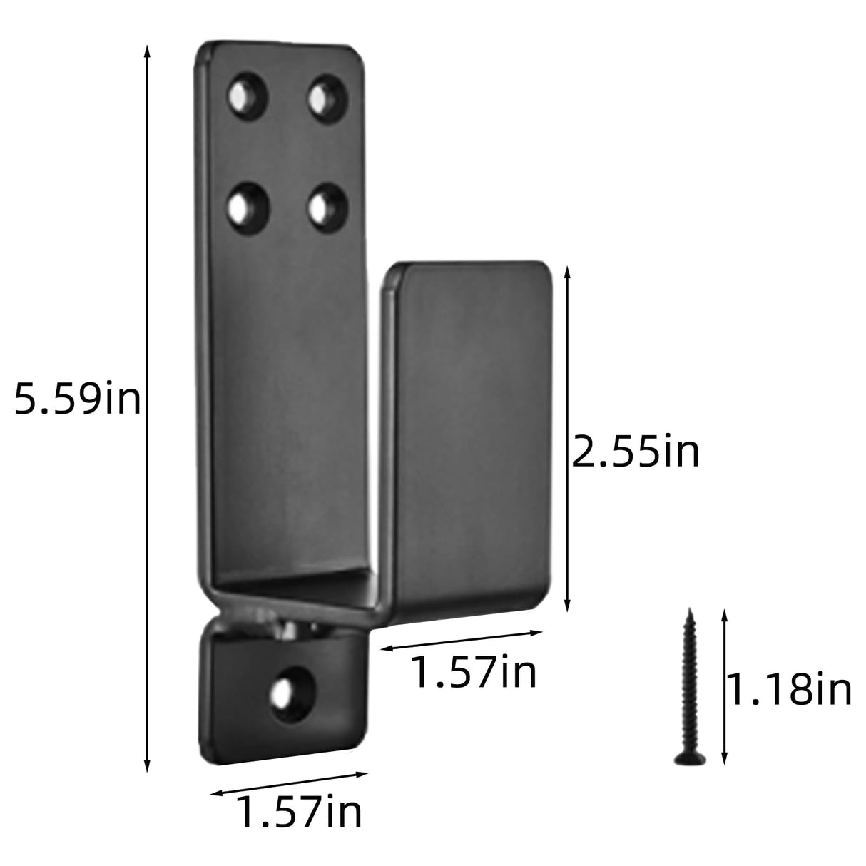 4 Pcs Door Barricade Brackets, Door Metal Bar Bracket for 2X4 Lumber Door Brace Security Bar as Home, Barn, Shed, Garage, Gate Security Door Tefola