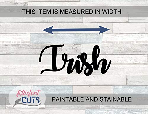 Irish Script Wood Word, Wood Cutouts for crafts, Laser Cut Wood Shapes 5mm thick Baltic Birch Wood, Multiple Sizes Available Elliefont Styles