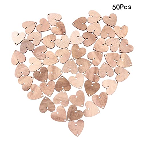 50pcs wedding table decor wood hearts DIY wood craft birthday calendar unfinished wood slices Heart Boards Calendar birthday tracker board office CIMAXIC