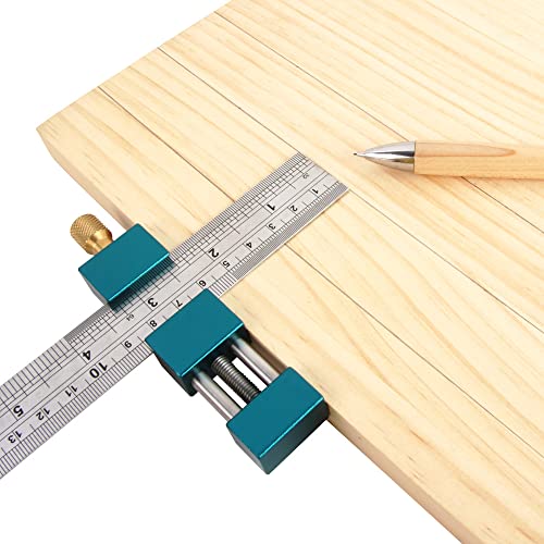 Triden Woodworking Ruler Stop Block Precision Ruler Stop Fence Used for Measurement Transfer, Depth Gauge(Ruler not Included) WoodArtSupply