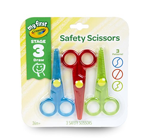 Crayola My First Safety Scissors, Toddler Art Supplies, 3ct Crayola