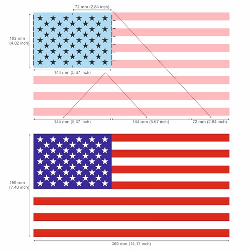 Aleks Melnyk No.429 Metal Stencil, American Flag 50 Star Stencil, Canton, Small Stencil, 1 PC, Template for Wood Burning, Engraving, Crafting, Aleks Melnyk