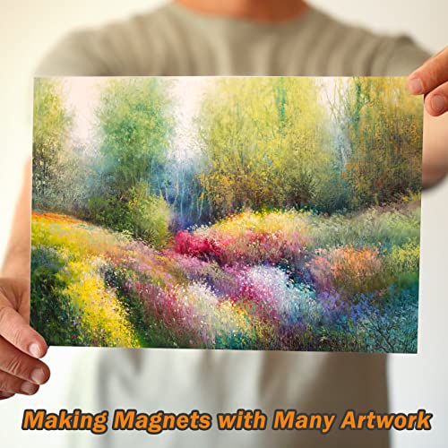 Magicfly Magnet Adhesive Sheets 8 x 10 Inch, 15 Pack Flexible Magnetic Sheets for Photos, Crafts and Die Storage, Easy Peel & Stick Magicfly