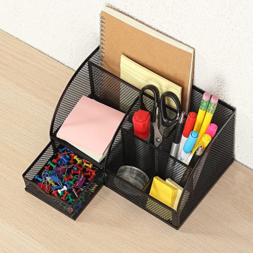 Mr. Pen- Mesh Desk Organizer, Black, Pen Holders Organizers, Desk Pencil Organizer, Pen /Pencil Holder, Pen Organizer for Desk Mr. Pen