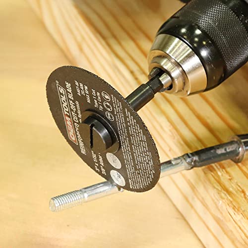 OEMTOOLS 26528 10 Piece Cut Off Wheel Set with Mandrel, Cutoff Wheel Mandrel Set, Premium Metal Cutting Wheels w/ 3/8" Arbors, Die Grinder Cut Off OEMTOOLS