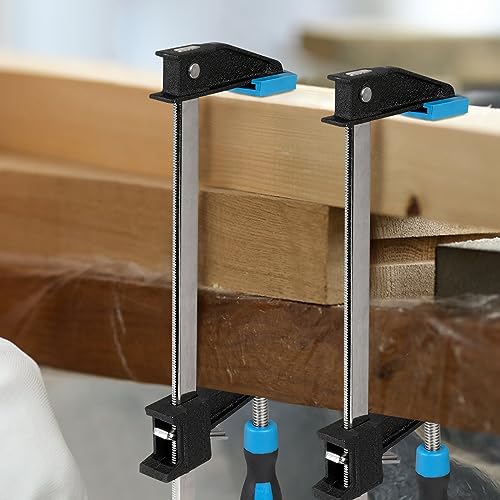 FASTORS Bar Clamps for Woodworking 12 Inch,4 Pack Wood Clamps Adjustable and Release Quickly,Woodworking Clamps Throat Depth 2.5 Inch,Serrated Steel FASTORS