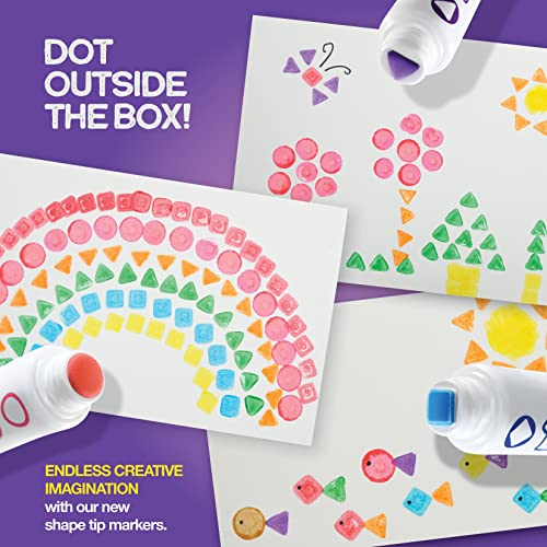 Shape Dot Markers | Different Shape Daubers | 8-pack Washable Dot Markers for Toddlers | Kids Dot Art | Toddler Arts and Crafts | Paint Dotters for ZagGit