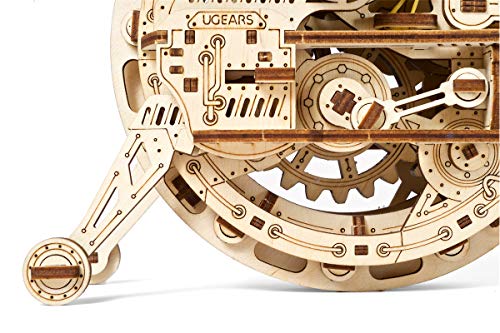 UGEARS Mechanical Monowheel 3D Puzzle Kit | Movable Unicycle Wooden Puzzle Craft Set and Thinking Task for Adults | 3D Model Kit Made of Wood Idea UGEARS