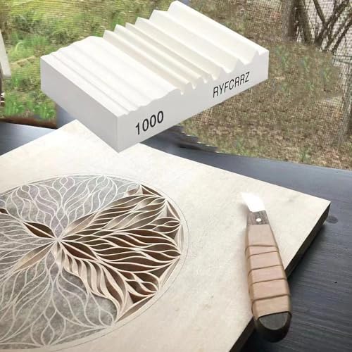 RYFCRRZ Whetstones Wood Carvers Sharpener Wood Carving Chisel Tools Knife Gouge Sharpening Stones System Handy Multifunctional Little Wet Stone WoodArtSupply