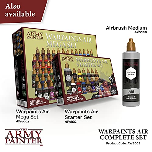 The Army Painter Warpaints Air Complete Set - 126 Non-Toxic Water Based Airbrush Paint Set – Miniature Paint for Tabletop Roleplaying, Boardgames, The Army Painter