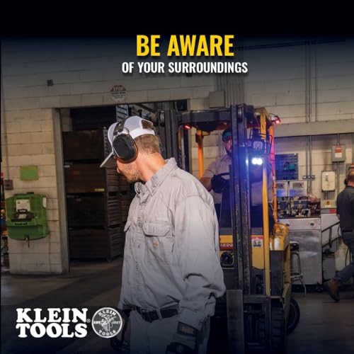 Klein Tools AESEM1S Smart Sense Electronic Hearing Protection Safety Earmuff with Bluetooth & Situational Awareness, NRR 23dB, 25hr Runtime Klein Tools