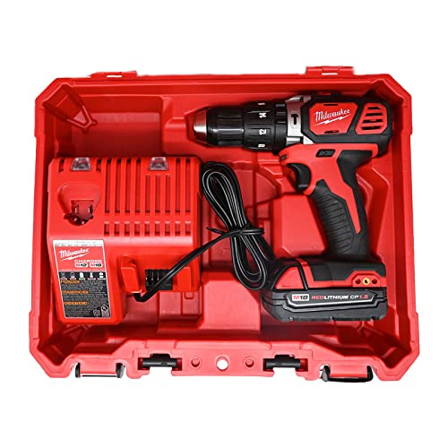 Milwaukee 2607-21CT Tool M18 Lithium-Ion Cordless 1/2-inch Hammer Drill Driver Kit with 1.5Ah Battery, Charger and Hard Case Milwaukee
