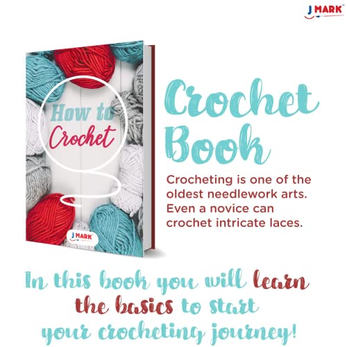 J MARK Crochet Kit for Beginners – Complete Crocheting Set with Acrylic Yarn and Accessories J MARK