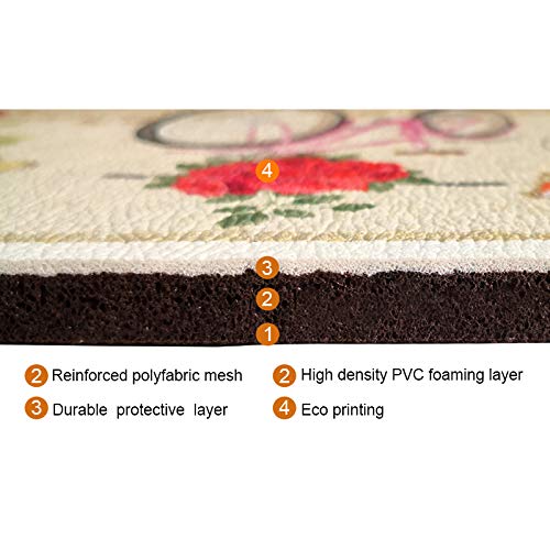 UpNUpCo Artistic Beautiful Anti Fatigue Kitchen Floor Mat - Unique Floor Mats - Pain Relief Padded Kitchen Mats - Floor Mats For In Front Of Sink - UpNUpCo
