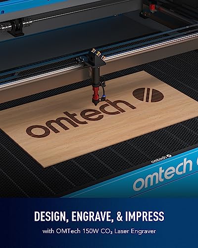 OMTech 150W CO2 Laser Engraver with Water Chiller, 40x63 Inch Laser Cutting Engraving Etching Machine with Autofocus Autolift 3 Way Pass Air Assist, OMTech