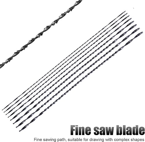 Coping Saw Heavy Duty Metal Woodworking Hand Saw Fast Cutting Non-slip Hacksaw,8 Pieces Scroll Saw Blades with Spiral Teeth, For Woodworking Jewelry WoodArtSupply