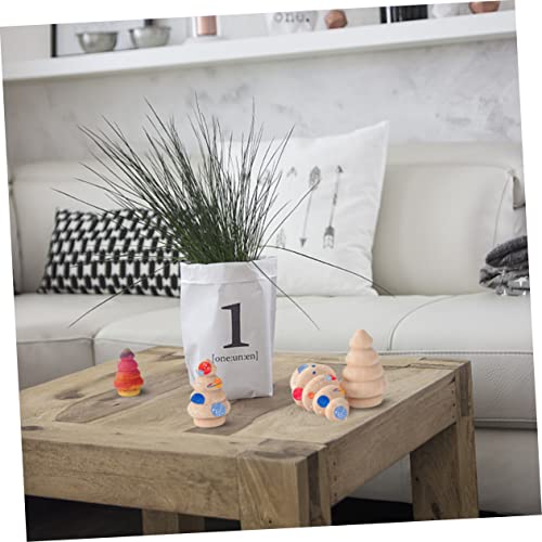 ARTIBETTER 10pcs Wood Christmas Tree Unfinished Wooden Unfinished Peg Dolls Homemade Ornaments Wooden Xmas Tree Craft Blank Peg Doll Wooden Christmas ARTIBETTER