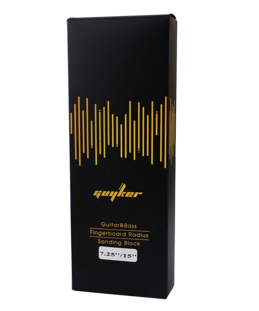 Guyker Two-Way Radius Sanding Block for Fret Leveling Fingerboard - Aluminum Sanding Beam Luthier Tool for Guitar & Bass Repair & Maintenance CNC guyker