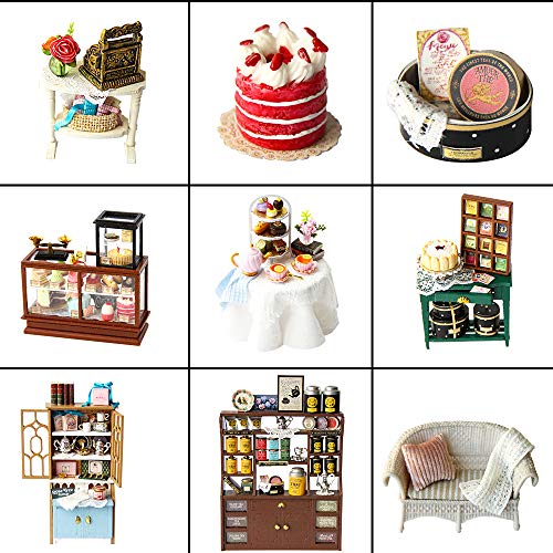 CUTEBEE Dollhouse Miniature with Furniture, DIY Dollhouse Kit Plus Dust Proof and Music Movement, 1:24 Scale Creative Room for Valentine's Day Gift CUTEBEE