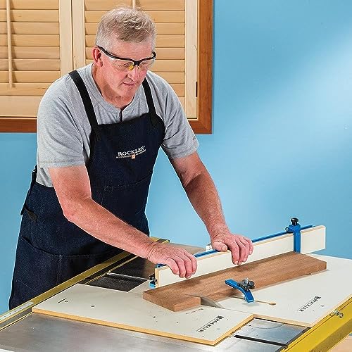 Rockler Table Saw Small Parts Crosscut Sled - Table Saw Sled Kit Includes Blade Guard, Miter Track Stop – 900 Angle Small Moldings Crosscut Saw - ROCKLER