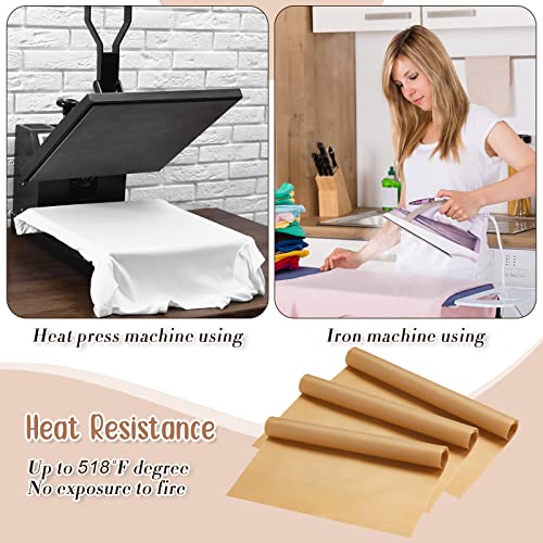 Leumoi 18 Pieces Teflon Sheets for Heat Press 12 x 16 Inch, T Shirt Alignment Ruler and Heat Resistant Tape 0.4 Inch x 36 yd and PVC Tape Measure Set Leumoi