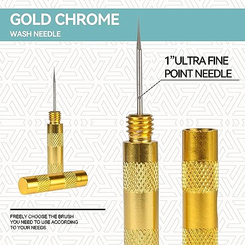 XDOVET Airbrush 13 Piece Airbrush Cleaning Kit with 120ml/4oz Cleaner-Airbrush Clean Pot Glass Cleaning Jar with Holder, 5pc Cleaning Needles, 5pc XDOVET