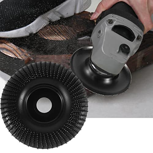 3pcs Wood Carving Disc 4 Inch Wood Shaping Wheel Titanium Steel Wood Grinding Shaping Disk Grinder Wheel Disc for Angle Grinders with 5/8” Arbor AZB AZB