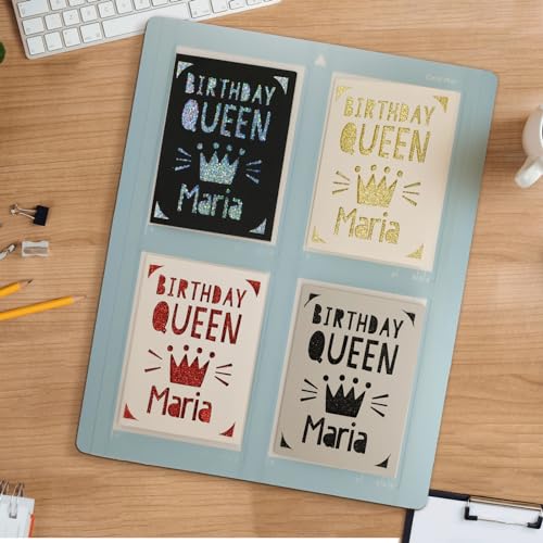 Srunffe 4-in-1 Card Mat for Cricut Explore Air 2 & Cricut Maker, Non-Slip Craft Cutting Mat (2x2), Reusable Craft Cutting Mat, Create Four Cards Srunffe