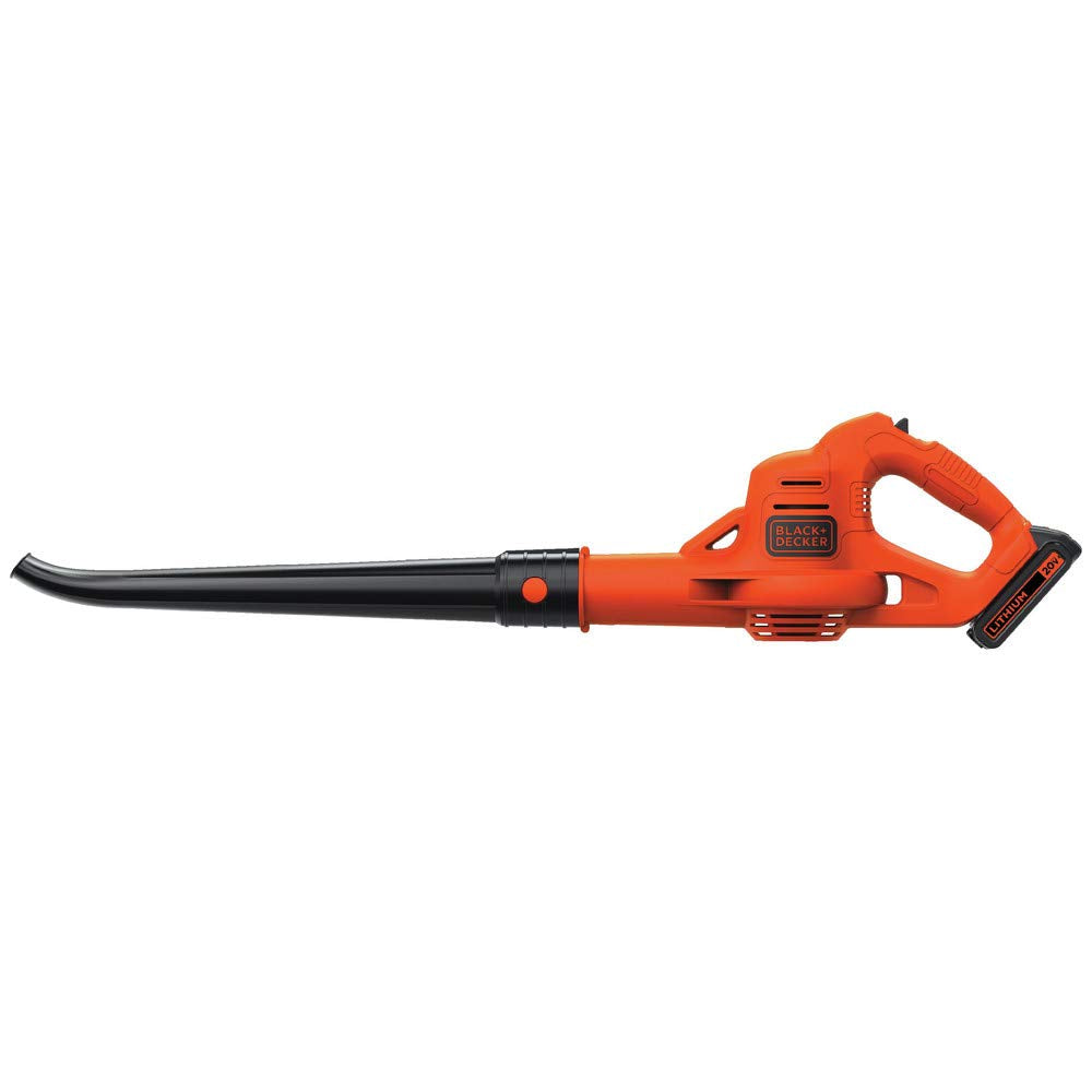 BLACK+DECKER 20V MAX Cordless Leaf Blower, Lawn Sweeper, 130 mph Air Speed, Lightweight Design, Battery and Charger Included (LSW221) BLACK+DECKER