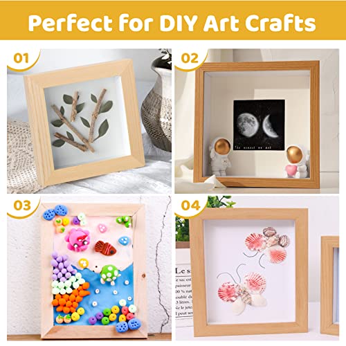 BILLIOTEAM 8 Pack Unfinished Square Wood Panels,4" x 4"/10cm x 10cm,Blank Wooden Canvas Cradled Painting Panel Boards for BILLIOTEAM