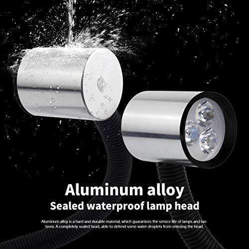 Led Magnetic Machine Work Light IP65 Water Proof Flexible Gooseneck lamp 900 Lumens 120 Volt for Lathe Milling Drill Press Industrial Lighting S SHUN CAN DA