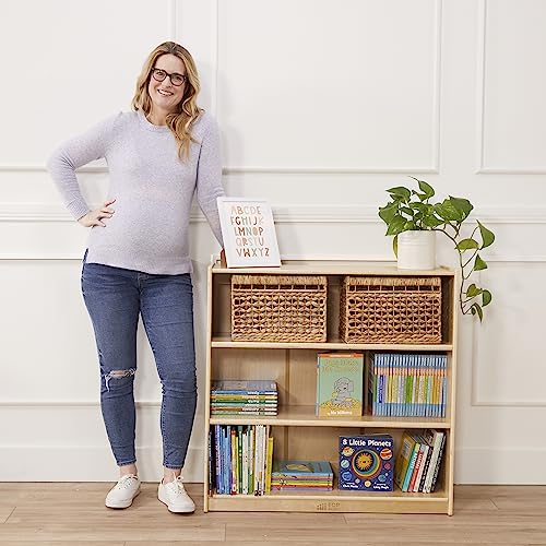 ECR4Kids Classic Bookcase, 36in, Adjustable Bookshelf, Natural ECR4Kids