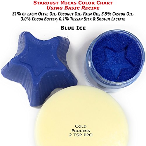 Stardust Micas Pigment Powder Cosmetic Grade Colorant for Makeup, Soap Making, Epoxy Resin, DIY Crafting Projects, Bright True Colors Stable Mica Stardust Micas