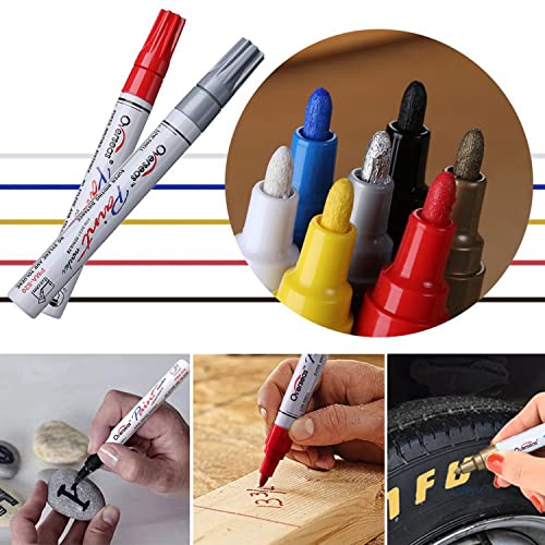 Paint Pens, Markers on Almost Anything Never Fade Quick Dry and Permanent, Oil-Based Waterproof Paint Marker Pen Set for Rocks Painting, Wood, TFIVE