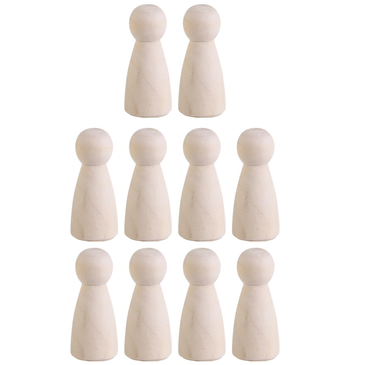 Ciieeo 10pcs DIY Plain Blank Wooden Peg Dolls Unfinished Wooden Peg Dolls Decorative Peg Doll for DIY Arts and Crafts Ciieeo
