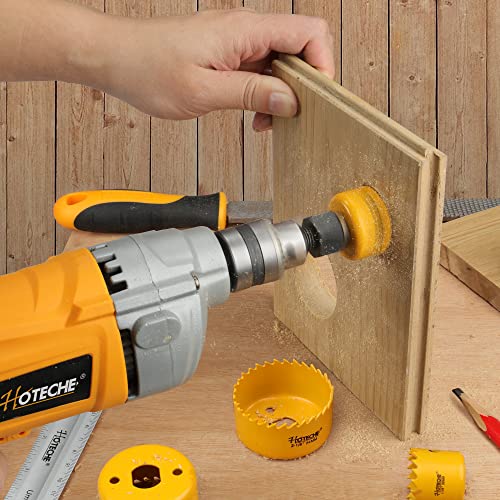 Hoteche 6-Piece Hole Saw Set - Versatile Hole Cutter Kit for Wood, Plastic, and Fiberboard - Clean, Accurate Cuts with Arbor Hole Drill - Compatible Hoteche